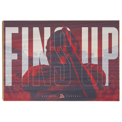 Ole Miss Rebels - Fins Up Ole Miss Football - College Wall Art #Wood