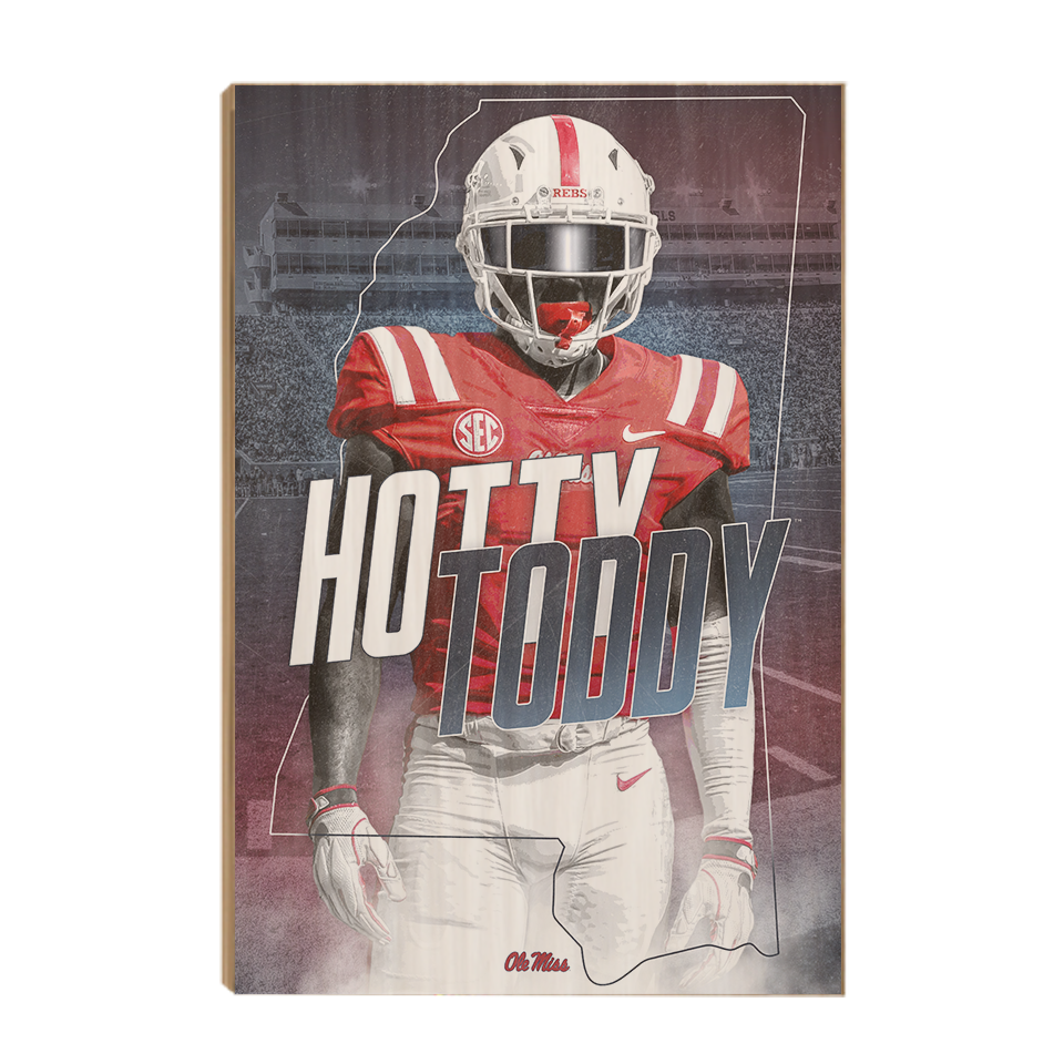 Ole Miss Rebels - Hotty Toddy - College Wall Art #Canvas