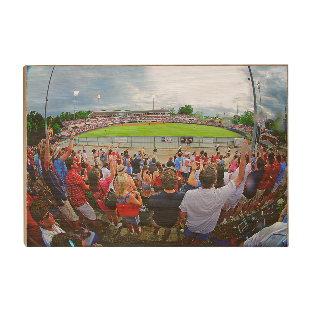 Ole Miss Rebels - Fisheye View of Swayze - College Wall Art #Wood