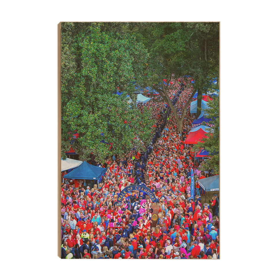 Ole Miss Rebels - Walk Of Champions from new Student Union - College Wall Art #Wood
