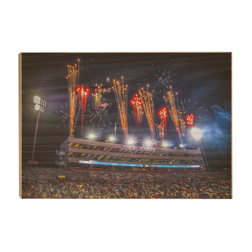 Ole Miss Rebels - Fireworks over Vaught-Hemingway - College Wall Art #Canvas