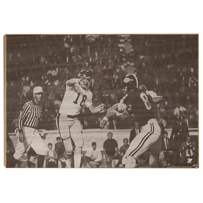 OLE MISS REBELS - Vintage Archie Manning Ole Miss vs Alabama '69 - College Wall Art #Wood