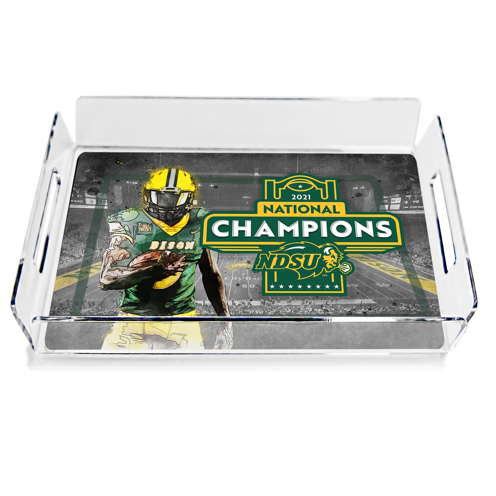 North Dakota State Bison - Football National Champions Decorative Serving Tray