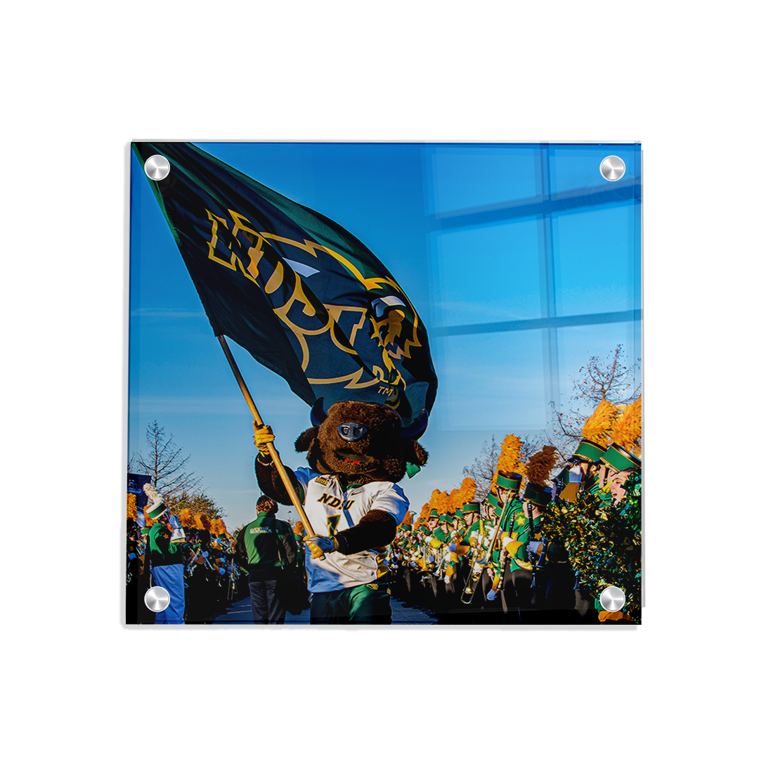 North Dakota State Bisons - Thundar Team Walk - College Wall Art #Canvas