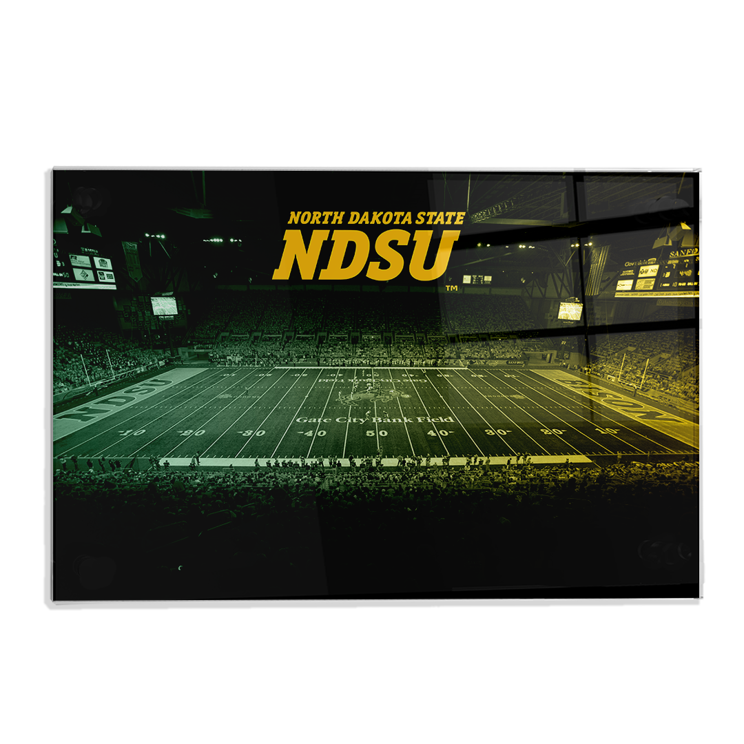 North Dakota State Bisons - Gate City Bank Field Duo Tone - College Wall Art #Canvas