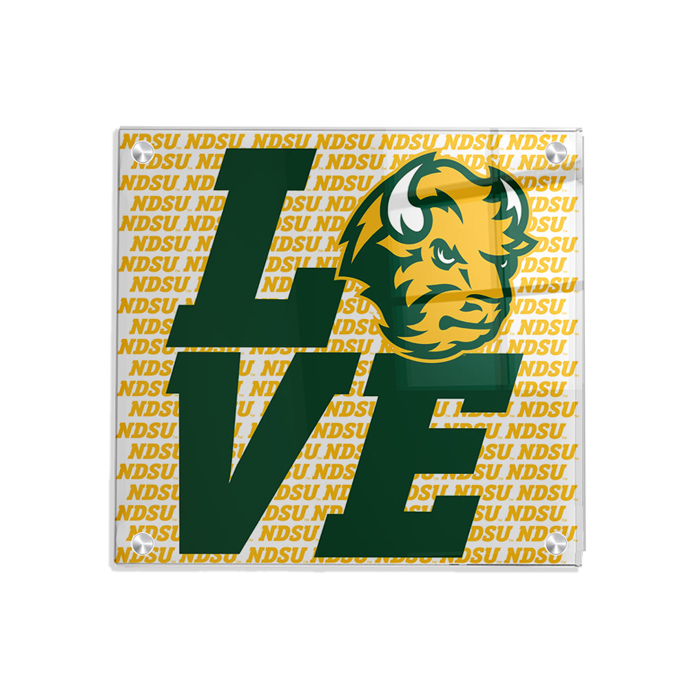 North Dakota State Bison - Love NDSU - College Wall Art #Canvas