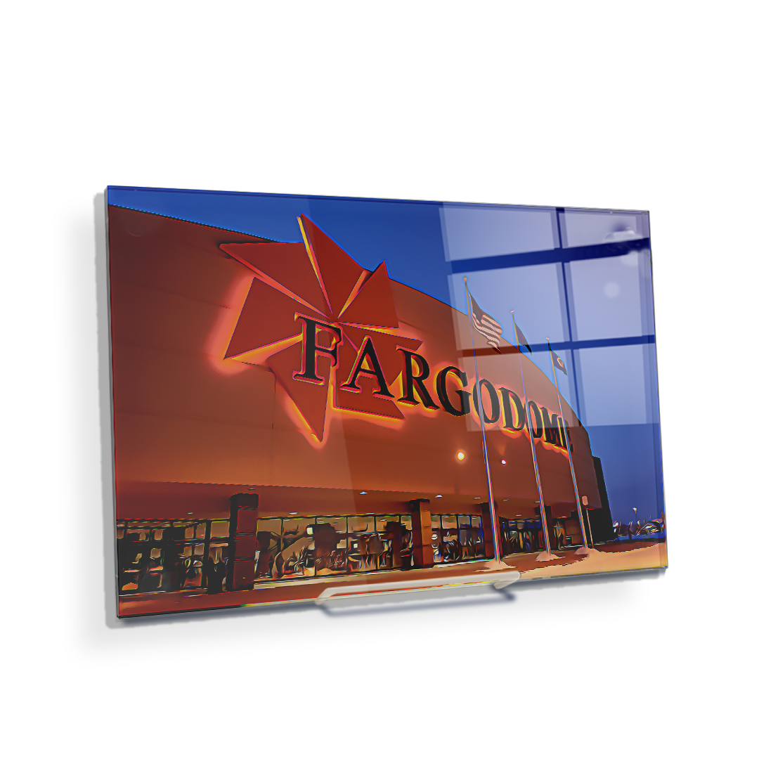 North Dakota State Bisons - Fargo Dome Oil Painting - College Wall Art #Canvas