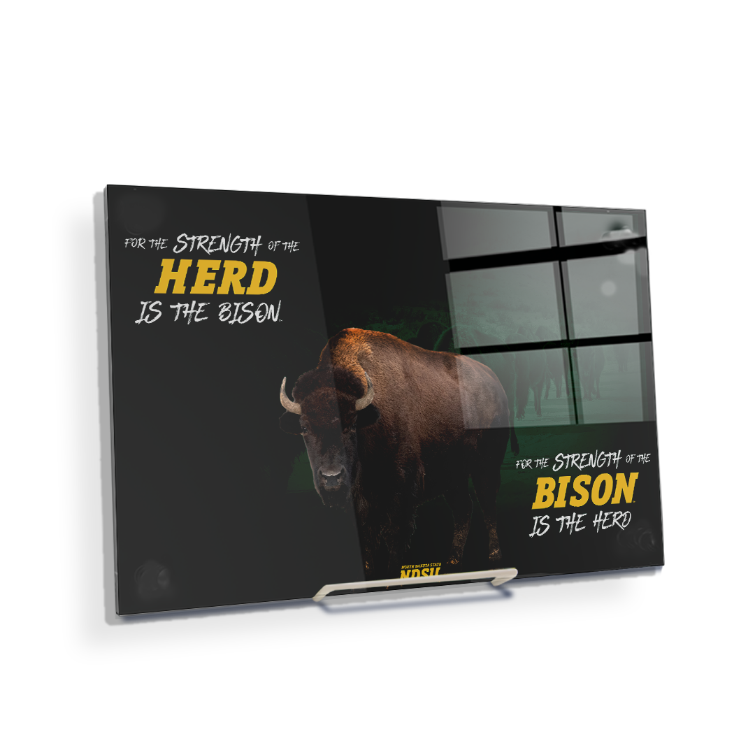 North Dakota State Bison - For the Strength of the Herd - College Wall Art #Canvas