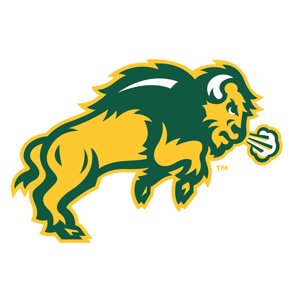 North Dakota State Bison - Charging Bison Single Layer Dimensional