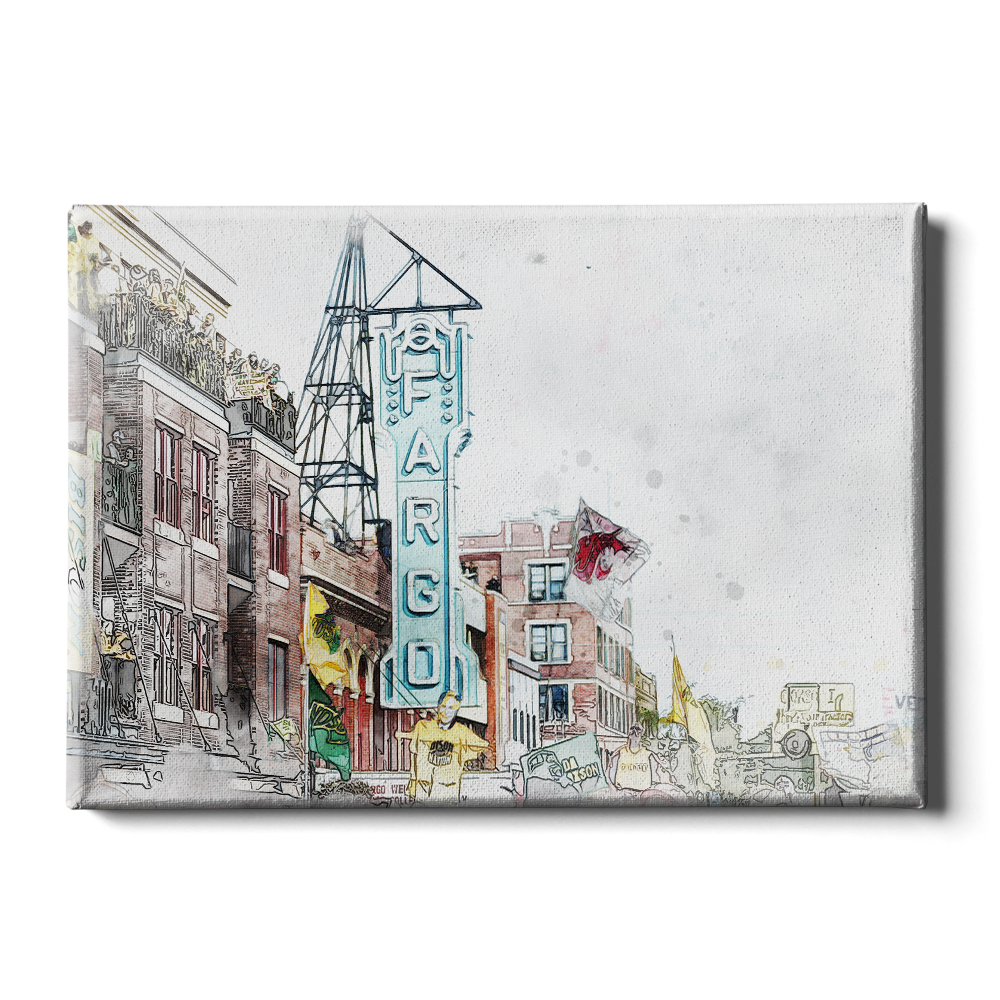 North Dakota State Bison - Game Day Watercolor