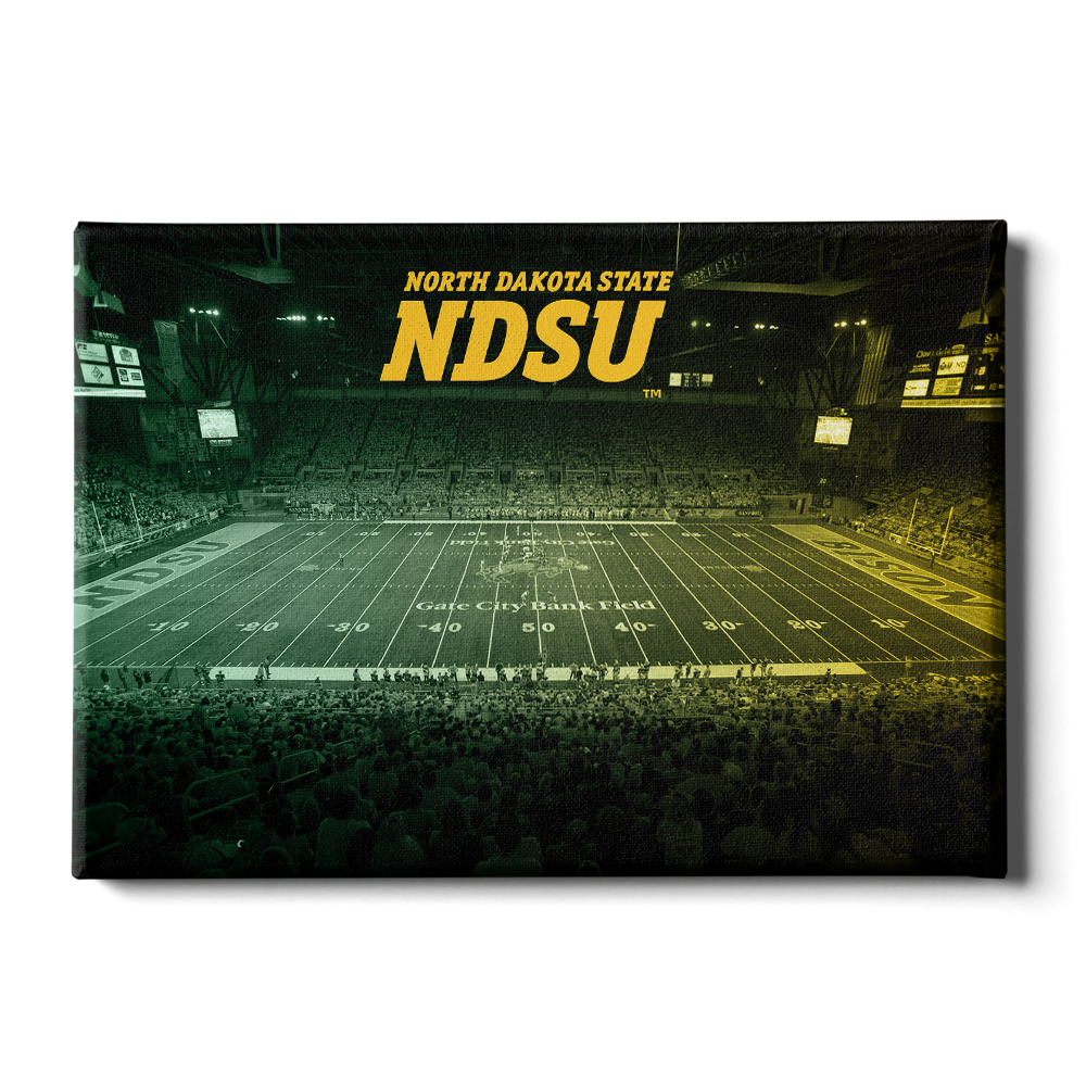 North Dakota State Bisons - Gate City Bank Field Duo Tone - College Wall Art #Canvas