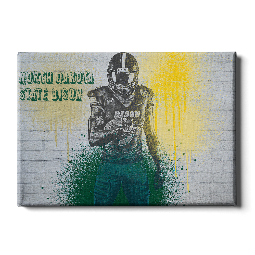 North Dakota State Bison - NDSU Graffiti - College Wall Art #Canvas