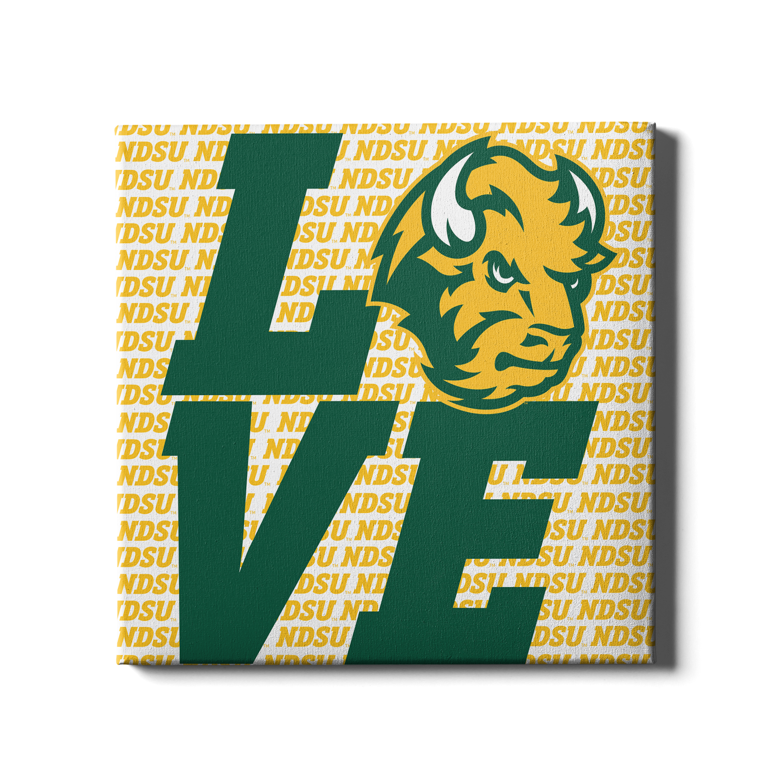 North Dakota State Bison - Love NDSU - College Wall Art #Canvas