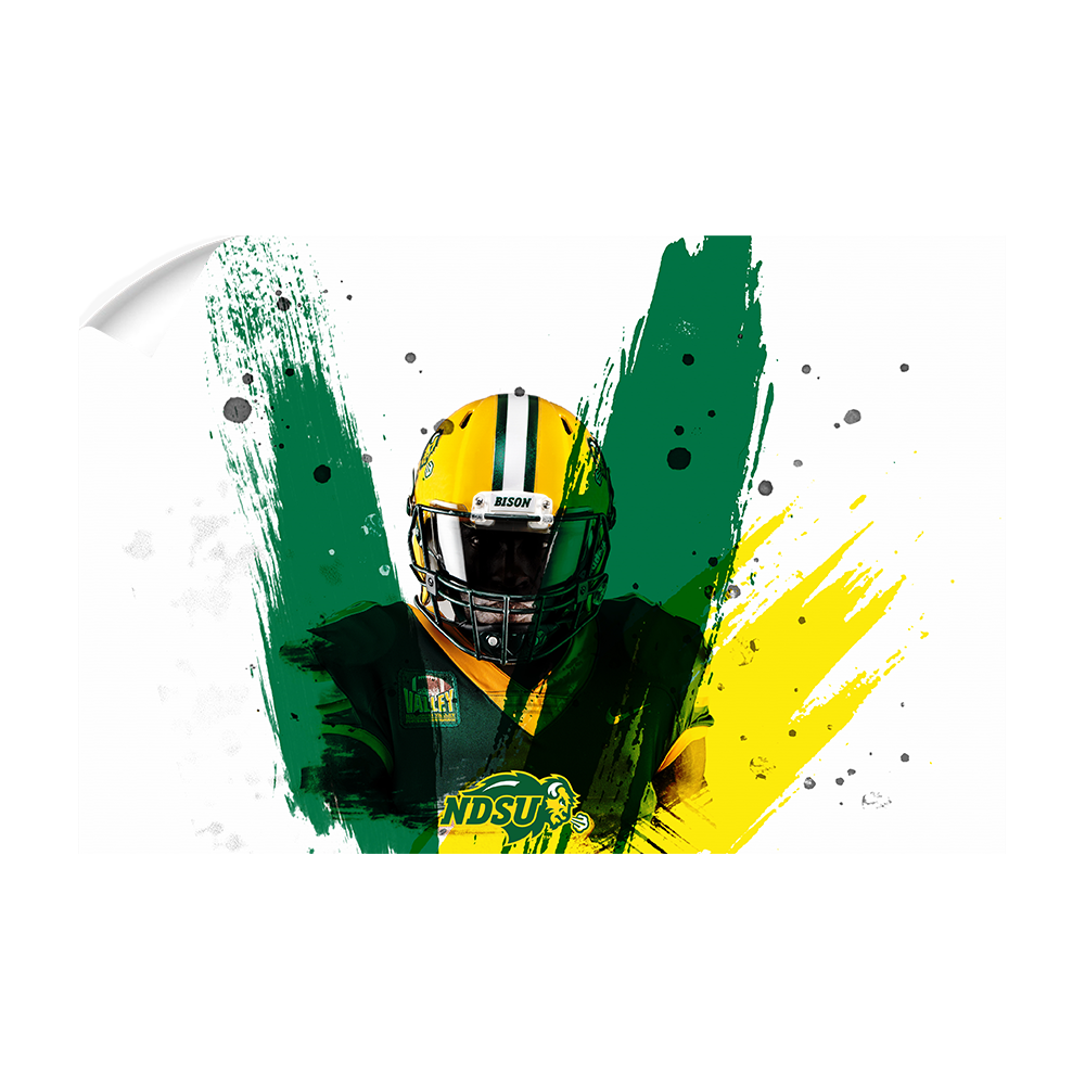 North Dakota State Bisons - NDSU Football Paint - College Wall art #Canvas