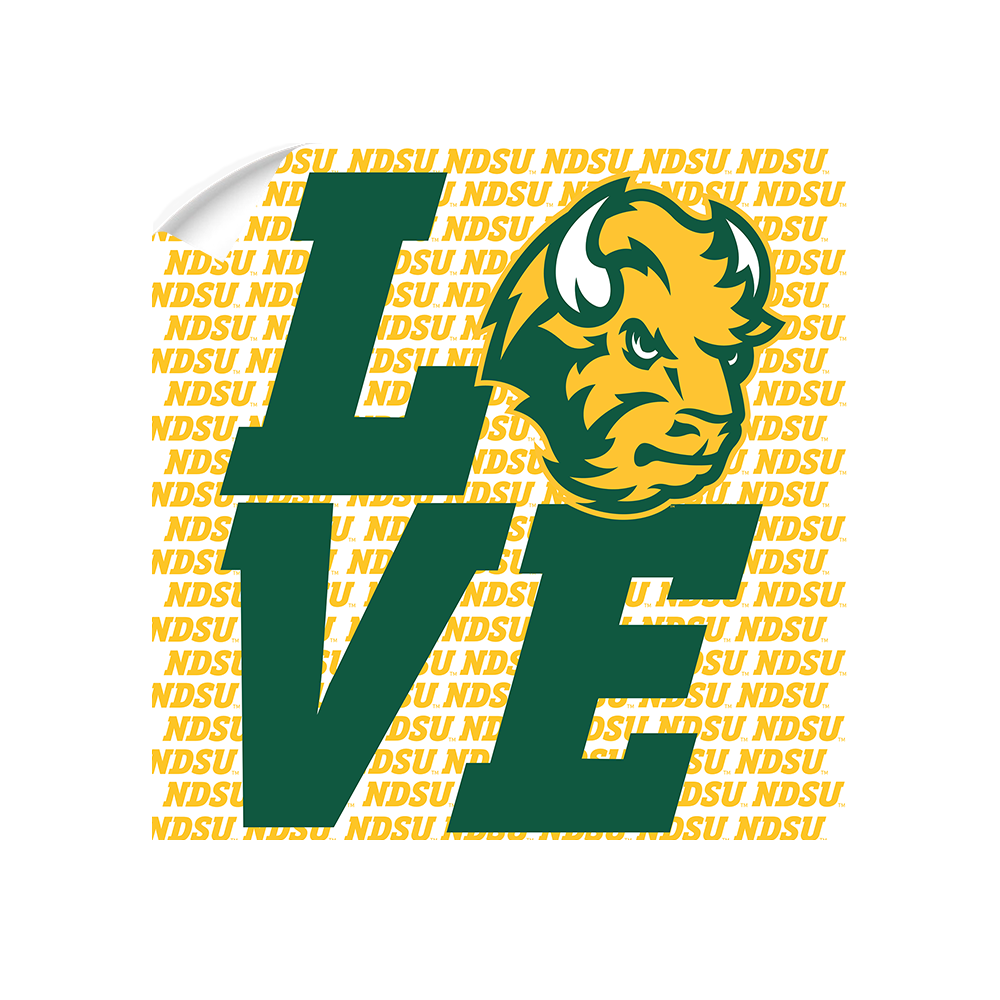 North Dakota State Bison - Love NDSU - College Wall Art #Canvas