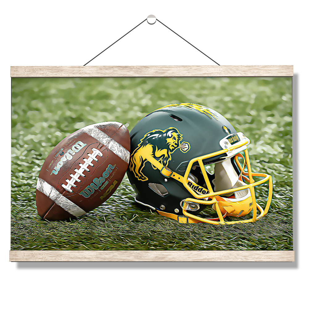 North Dakota State Bisons - Harvest Helmet - College Wall Art #Canvas