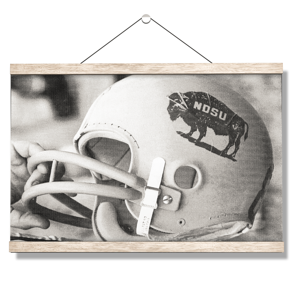 North Dakota State Bisons - Vintage 1960's NDSU Football Helmet - College Wall Art #Canvas