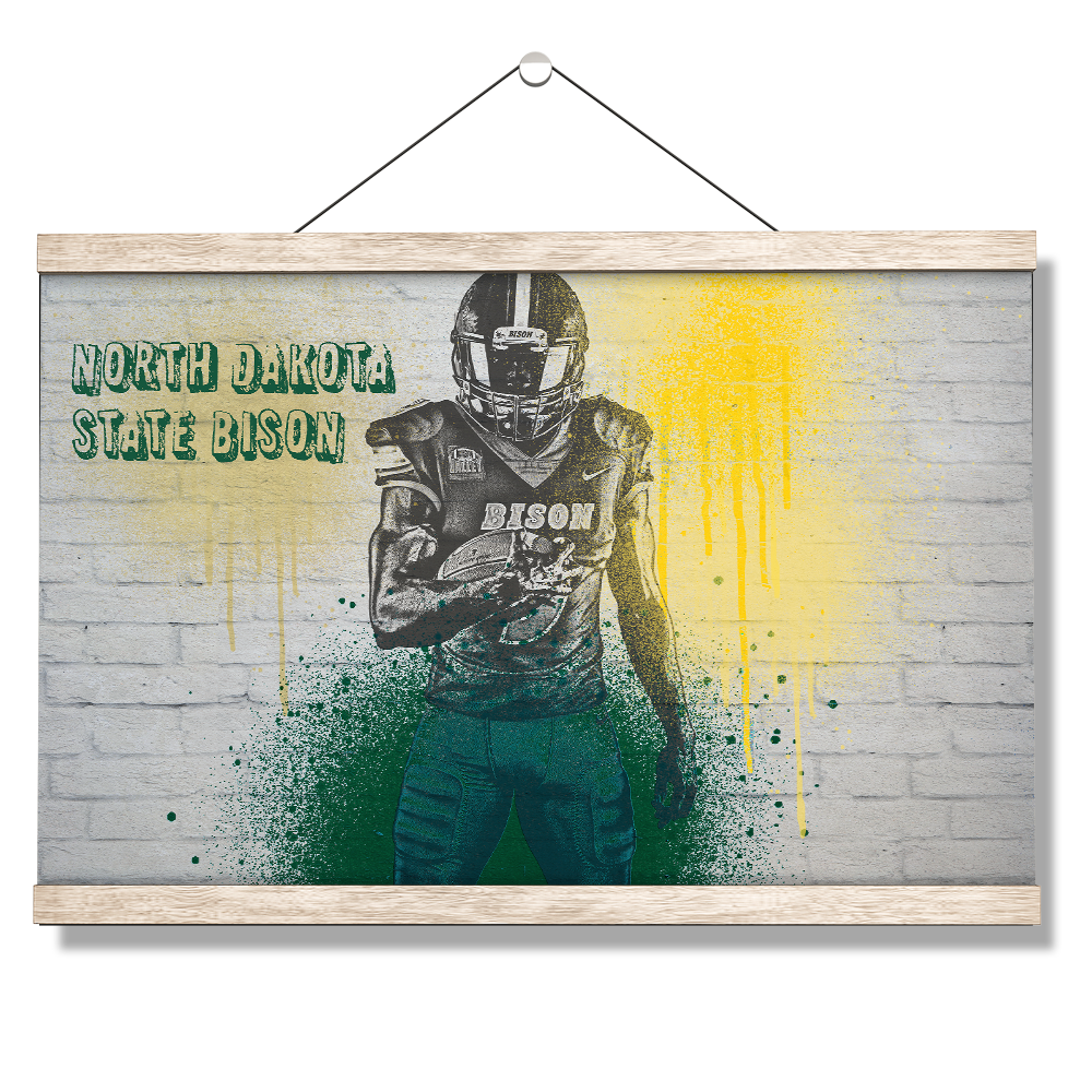 North Dakota State Bison - NDSU Graffiti - College Wall Art #Canvas