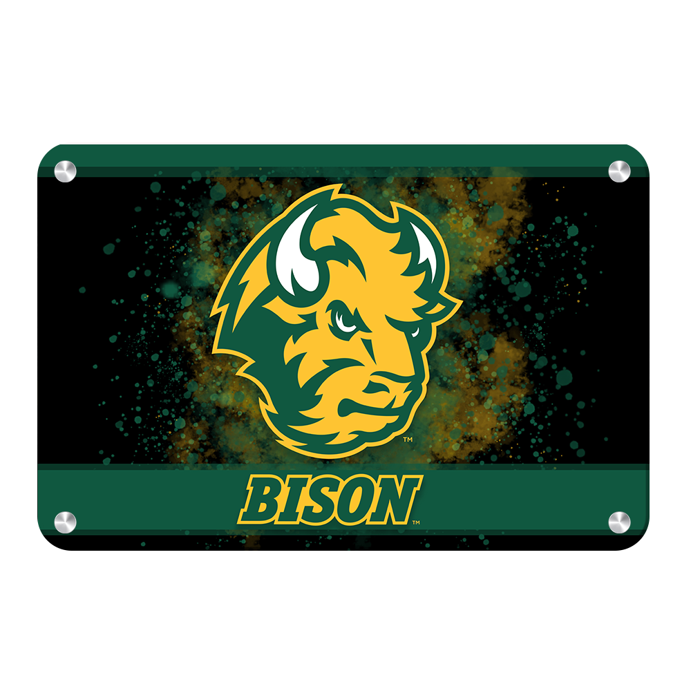 North Dakota State Bisons - Bison Art Deco - College Wall Art #Canvas