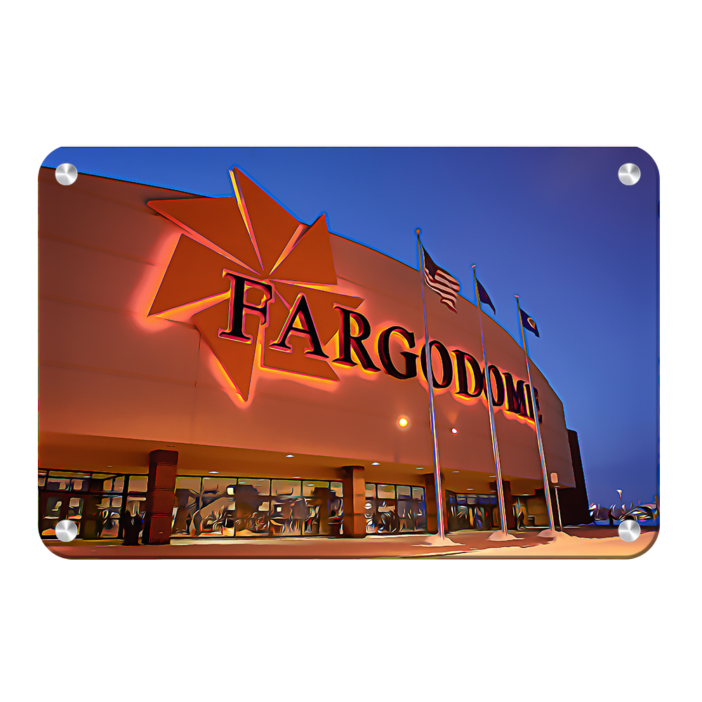 North Dakota State Bisons - Fargo Dome Oil Painting - College Wall Art #Canvas