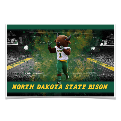 North Dakota State Bison - Thundar's North Dakota State Bison - College Wall Art #Poster