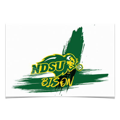 North Dakota State Bisons - Paint Ornament cutout - College Wall Art #Poster