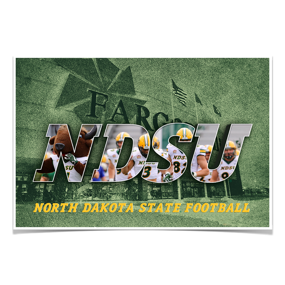 North Dakota State Bisons - NDSU Football - College Wall Art #Canvas