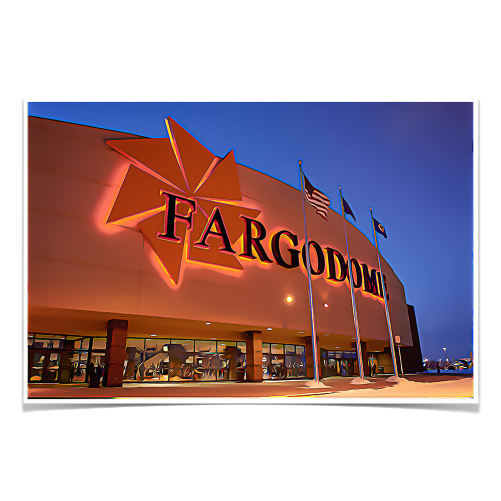 North Dakota State Bisons - Fargo Dome Oil Painting - College Wall Art #Canvas