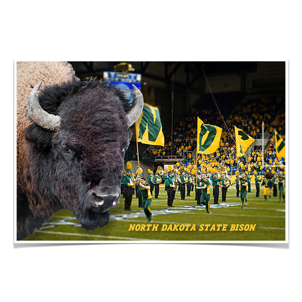 North Dakota State Bisons - Bison - College Wall Art #Canvas