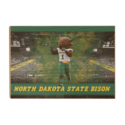 North Dakota State Bison - Thundar's North Dakota State Bison - College Wall Art #Wood