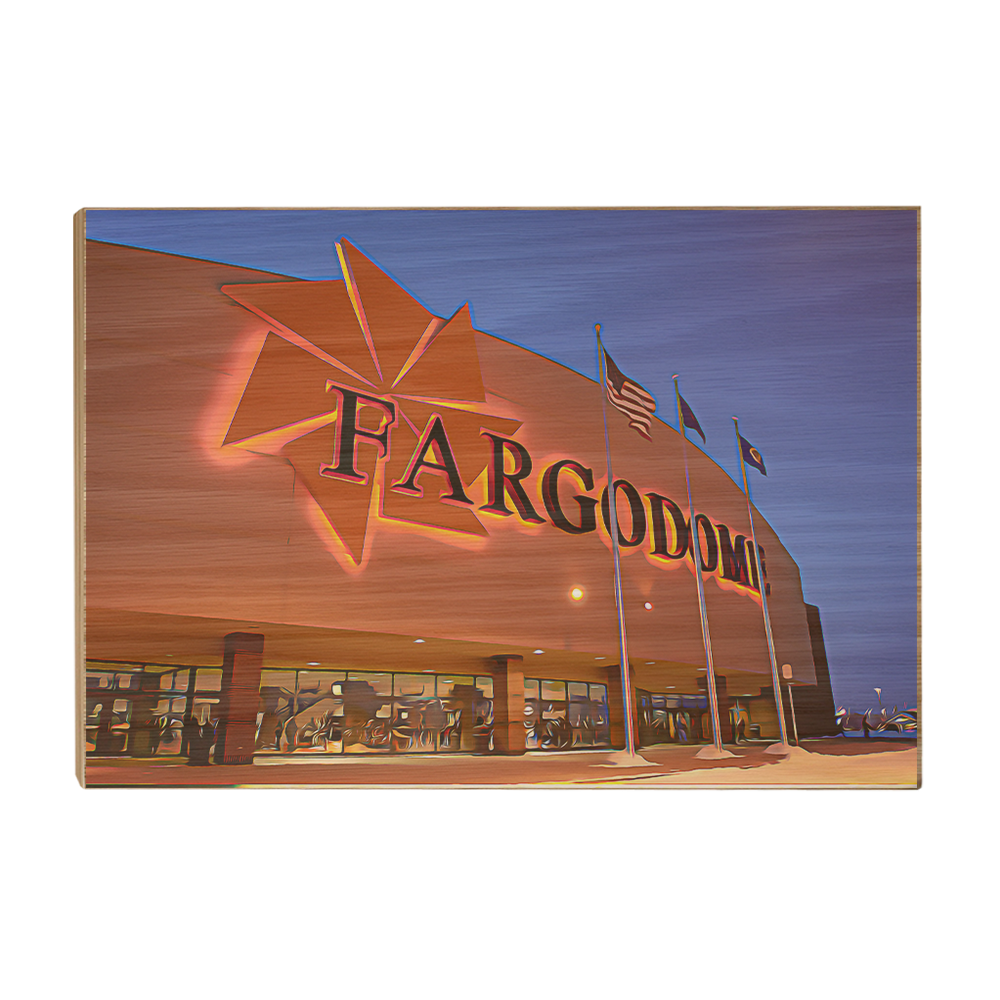 North Dakota State Bisons - Fargo Dome Oil Painting - College Wall Art #Canvas