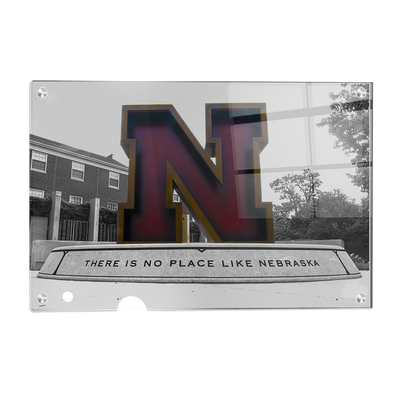 Nebraska Cornhuskers - There is no place like Nebraska Duotone - College Wall Art #Acrylic