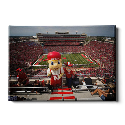 Nebraska - Lil' Red and Herbie - College Wall Art #Canvas