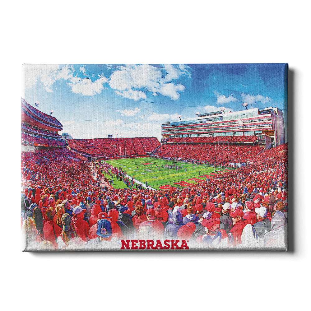 Nebraska Cornhuskers - Nebraska Paint - College Wall Art #Canvas