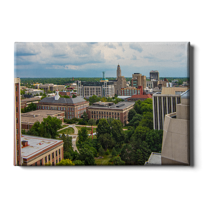 Nebraska Cornhuskers - Campus Aerial - College Wall Art #Canvas