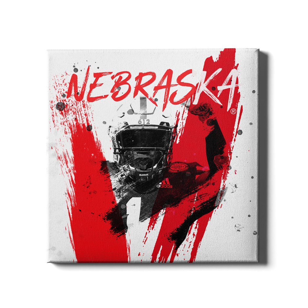Nebraska Cornhuskers - Nebraska Paint - College Wall Art #Canvas