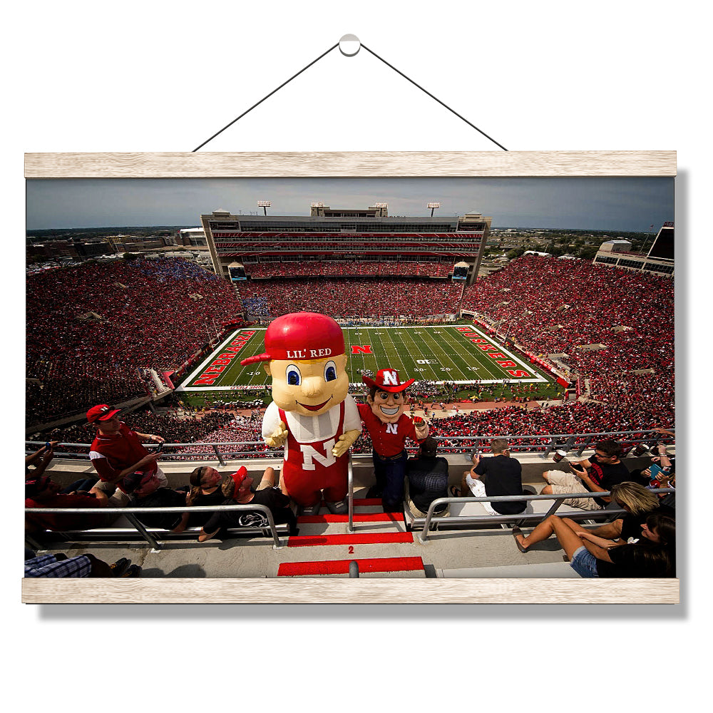 Nebraska - Lil' Red and Herbie - College Wall Art #Canvas