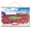 Nebraska Cornhuskers - Nebraska Paint - College Wall Art #Hanging Canvas