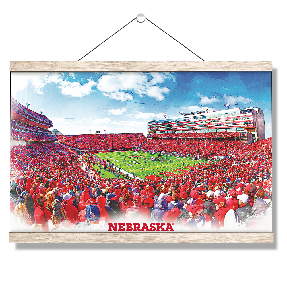 Nebraska Cornhuskers - Nebraska Paint - College Wall Art #Canvas