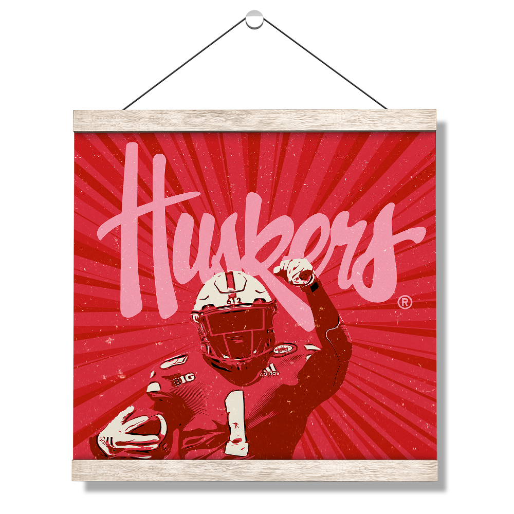 Nebraska Cornhuskers - Huskers Retro - College Wall Art #Canvas