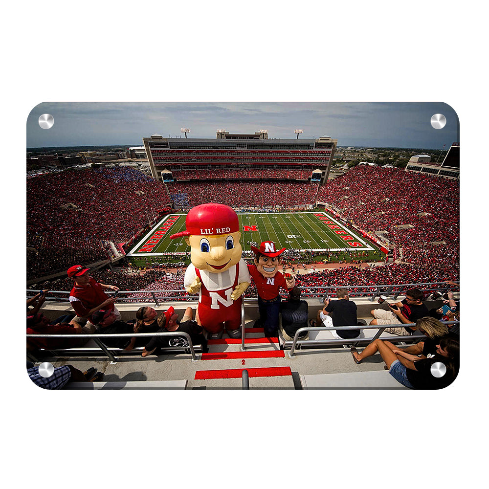 Nebraska - Lil' Red and Herbie - College Wall Art #Canvas