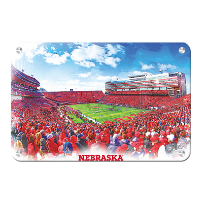 Nebraska Cornhuskers - Nebraska Paint - College Wall Art #Metal