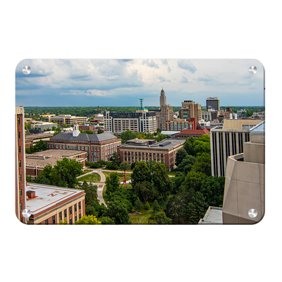 Nebraska Cornhuskers - Campus Aerial - College Wall Art #Metal