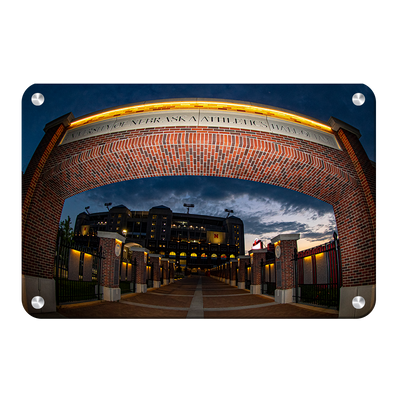Nebraska Cornhuskers - Sunset through the Hall of Fame - College Wall Art #Metal