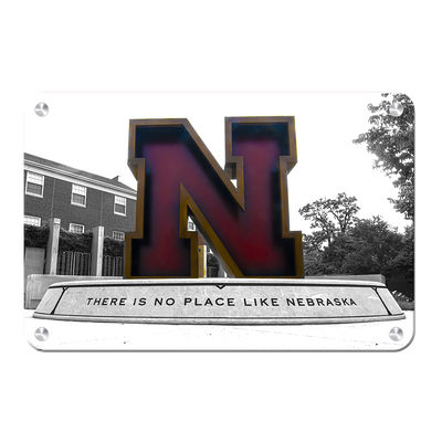 Nebraska Cornhuskers - There is no place like Nebraska Duotone - College Wall Art #Metal