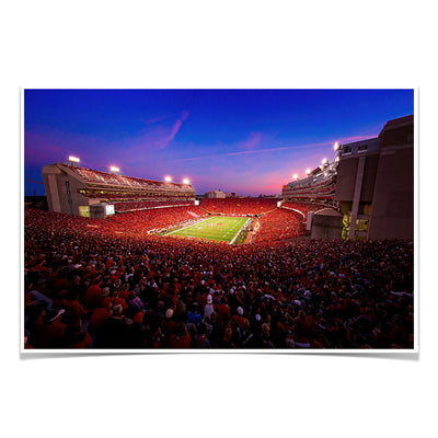 Nebraska - Memorial Sunset - College Wall Art #Poster