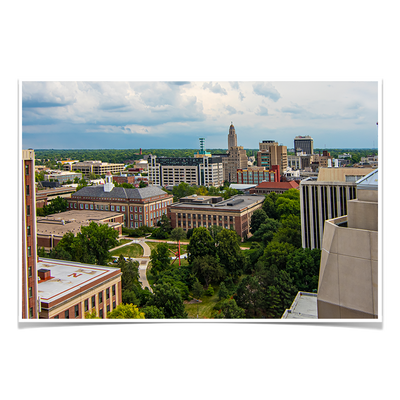 Nebraska Cornhuskers - Campus Aerial - College Wall Art #Poster