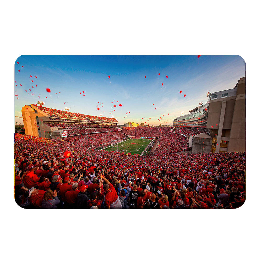 Nebraska - Red Balloons - College Wall Art #Canvas