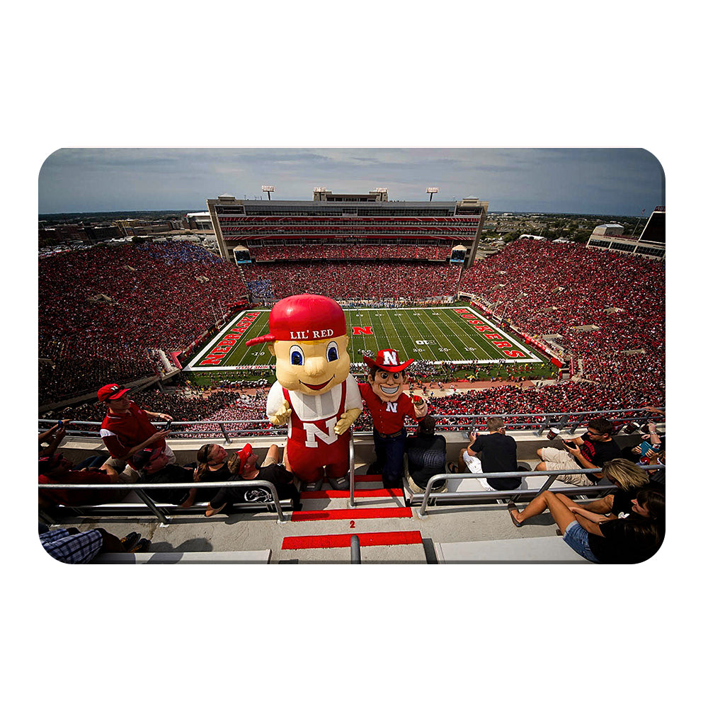 Nebraska - Lil' Red and Herbie - College Wall Art #Canvas