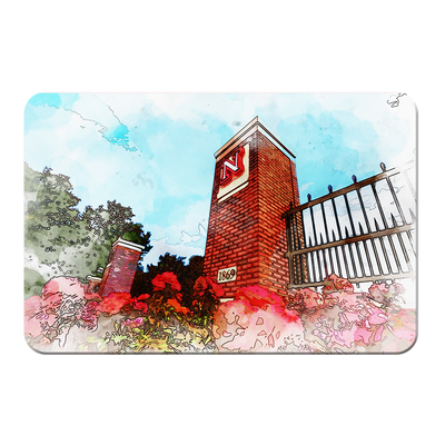 Nebraska Cornhuskers - Nebraska Gateway Watercolor - College Wall Art #PVC